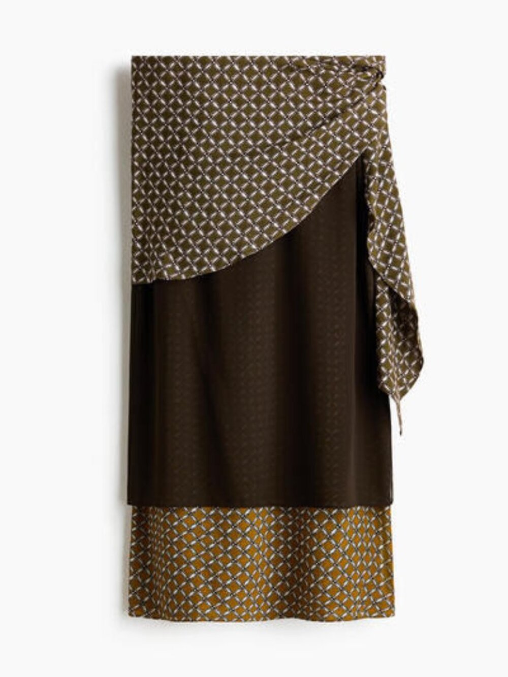 Scarf Detail Layered Skirt